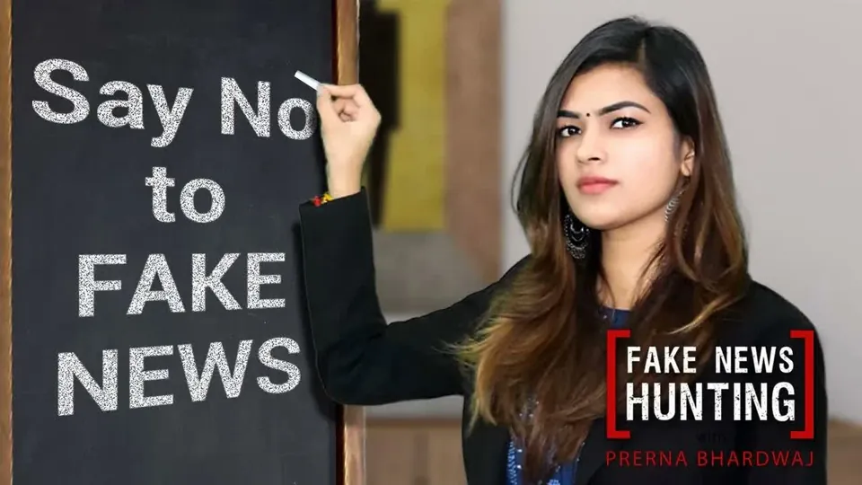 Video thumbnail: the host writing “Say no to fake news” on a chalkboard, with the show’s title card.